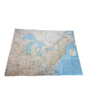 Rand McNally Lithographed Eastern US Phillips 66 Patroleum Road Map Vtg 24 x 18"